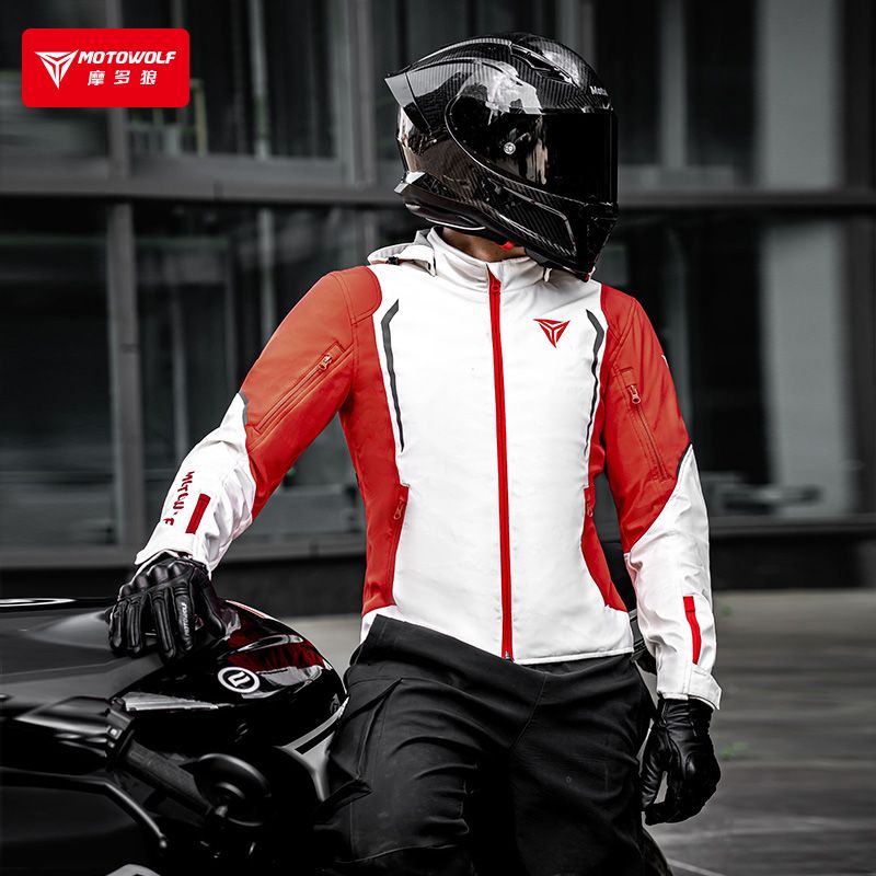 Cycling Commute Gear - MOTOWOLF Windbreaker Motorradjacke Atmungsaktiv Warm Herbst/Winter