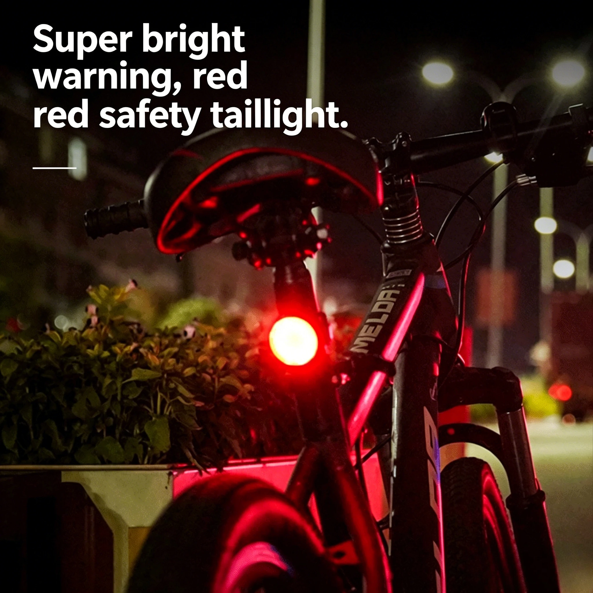 Bike Light Front Rear - USB-Aufladbare Wasserdichte LED-Fahrradbeleuchtung, Superhelle Vorderlampe &
