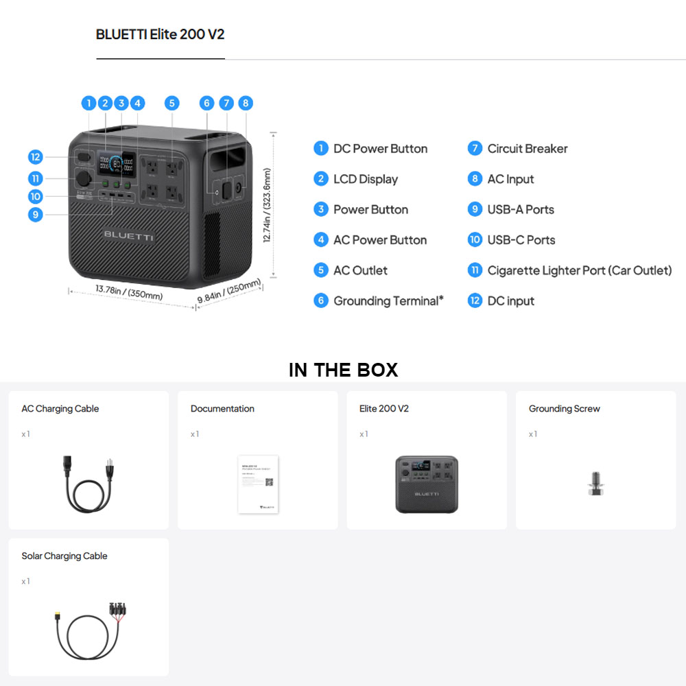 【Renew】BLUETTI Elite 200 V2 Tr – Usb Charger Dynamo Bewertung und Preis